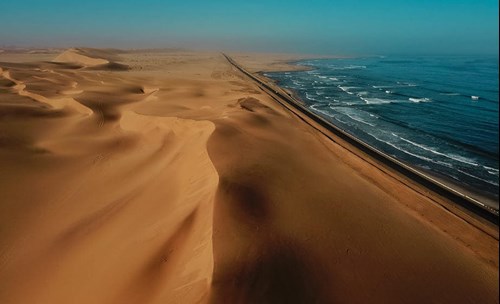 Desert meeting the ocean