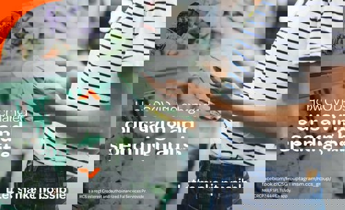 Woman doing shopping, looking at the package of fresh produce