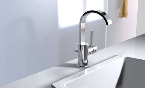 Bathroom interior - Hand basin, modern tap